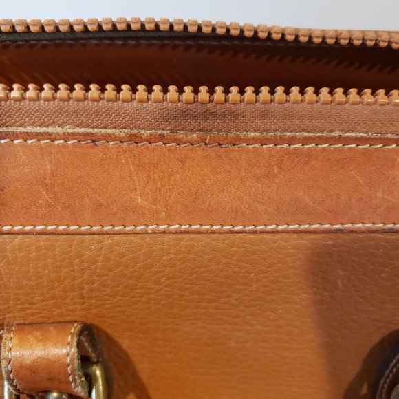 Vintage 1980s Authentic Dooney & Bourke Leather Satchel Purse w/ Shoulder Strap - Picture 12 of 12